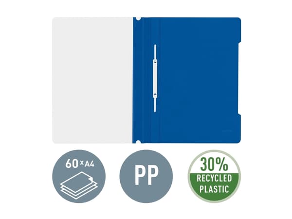 Leitz - Rapportfil - for A4 (210 x 297 mm) - kapasitet: 250 ark - blå