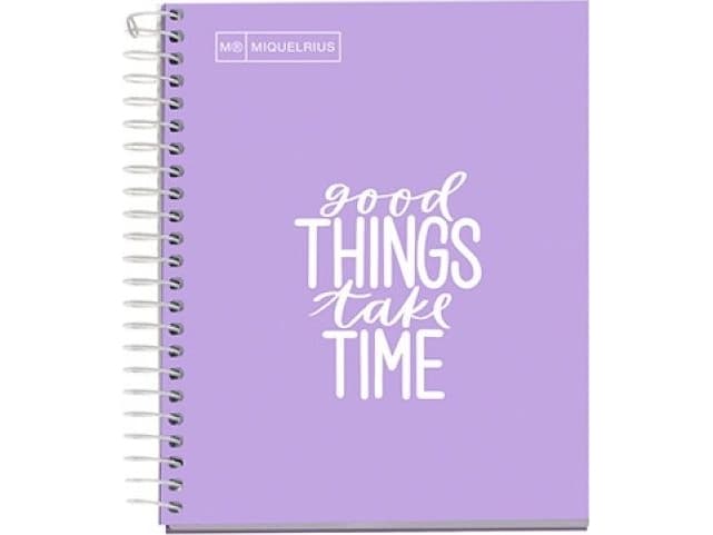 MIQUELRIUS Notebook NB-1 Messages, A5, grid, 100 sheets, 90g, lavender