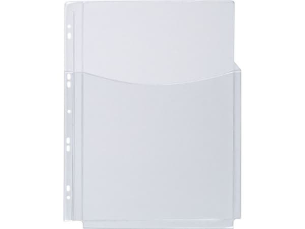 Q-CONNECT Kangaroo Pockets, A4, Gjennomsiktig, Polyvinylklorid (PVC), Tyskland, 0,18 mm
