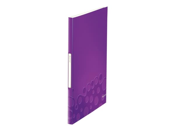 Leitz WOW - Displaybog - 40 rommia - A4:lle - kapasiteetti: 80 ark - metalli-purppuraa
