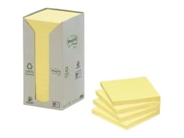 Post-it® Recycled Notes, Canary Yellow™, 16 blokke, 76 mm x 76 mm