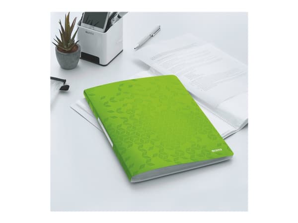 Leitz WOW - Visningsbok - 40 utrymmen - ryggbredd: 16 mm - för A4 (210 x 297 mm) - kapacitet: 80 ark - grön