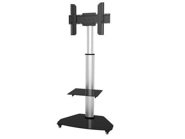 TECHly ICA-TR3SL - Vagn - för platt panel - härdat glas - silver - skärmstorlek: 37"-70"