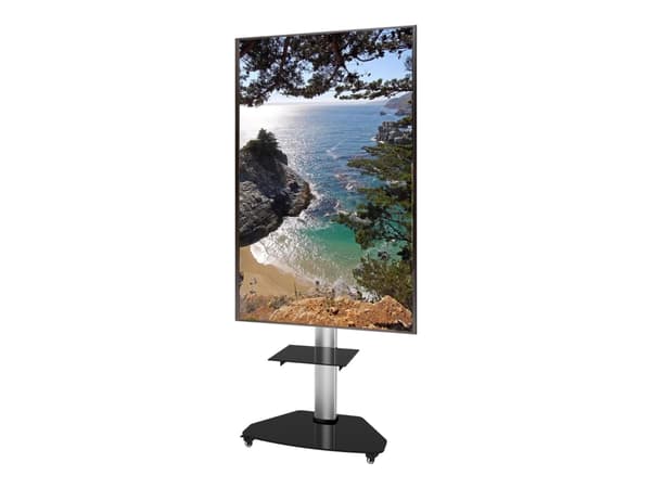 TECHly ICA-TR3SL - Vagn - för platt panel - härdat glas - silver - skärmstorlek: 37"-70"