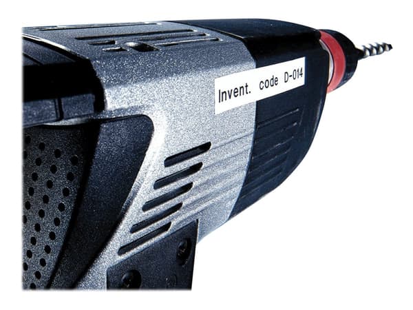 DYMO D1 - vinyylikestotarrat - Mustaa valkoisella -12mm x 5.5m, Musta valkoisella, Polyesteri, Belgia, -40 - 150 °C, DYMO, LabelManager