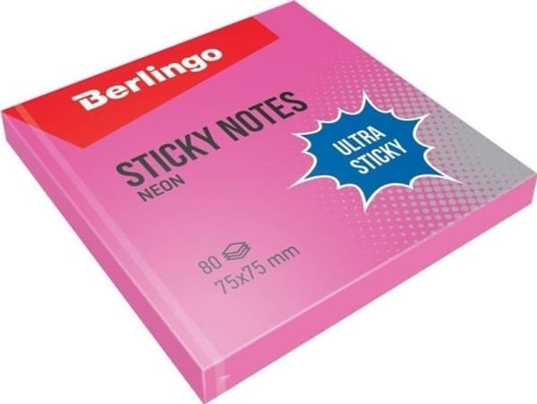 Berlingo klisterdyna 75x75 rosa 80K (12 st.)