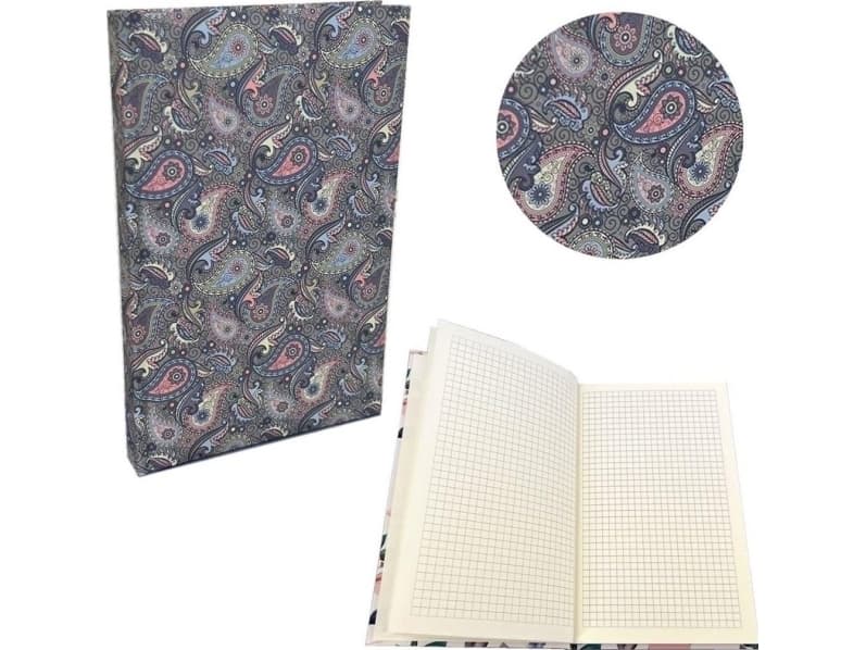 Notebook A5 Soft Touch Paisley pastelove