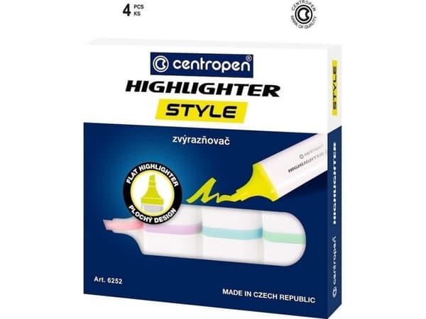 Centropen Soft highlighter 4 farger