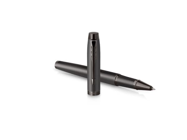 Parker IM Monochrome, Invridbar penna, Rostfritt stål, Svart, Rostfritt stål, Lack, Fin