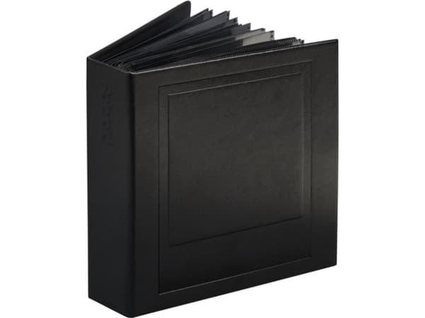 Polaroid Photo Album Lite Sort, Sort, 40 ark, Perfekt binding, Fotoark kartong, Polyurethan, 89 x 108 mm, Sort