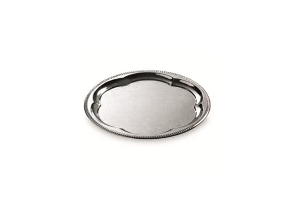 Serveringsfad Ø35 cm Rund Sølvblik,stk