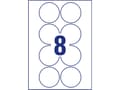 Pikkukuva 1 / 5: Avery 6228REV-10 Ø 69 mm, A4, Hvid Hvid 327x219x5mm (10Ark)