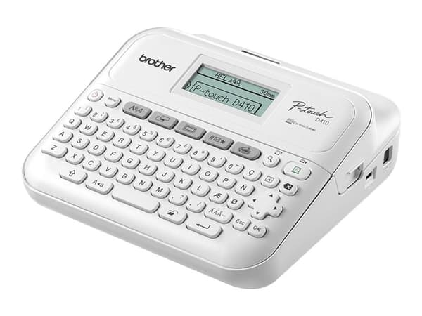 Brother P-Touch PT-D410 - Etikettmaker - S/H - termotransfer - 18 mm bredde - 180 dpi - inntil 20 mm/sek - USB - kutter - utskriftsforhåndsvisning, s