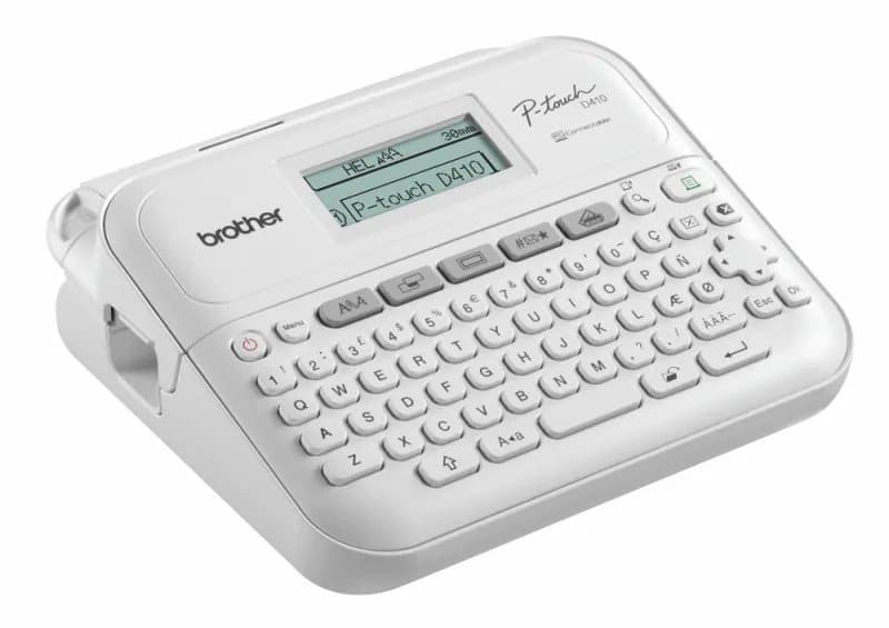 Brother P-Touch PT-D410 - Etikettskrivare - svartvit - termisk överföring - 18 mm bred - 180 dpi - upp till 20 mm/sek - USB - kniv - förhandsgranskni