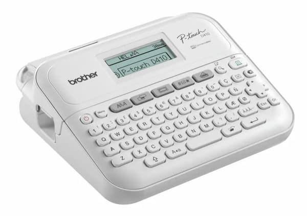 Brother P-Touch PT-D410 - Etikettmaker - S/H - termotransfer - 18 mm bredde - 180 dpi - inntil 20 mm/sek - USB - kutter - utskriftsforhåndsvisning, s