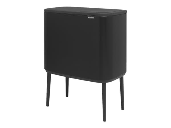 Brabantia Bo Touch Bin - Søppelbøtte - flipp-lokk - 34 L - avfallssortering - matt svart