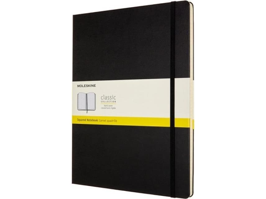 Moleskine Notebook MOLESKINE Classic XXL (21.6 x 27.9 cm), checkered, hardcover, 192 pages, black