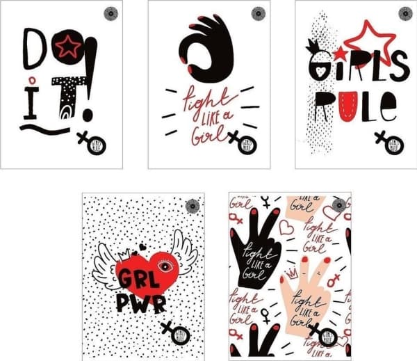 Notebook A5/80K Girls Rule checkered (5 pcs)
