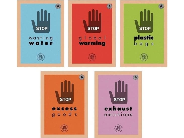 Notebook A5/80K, grid Earth (5 pcs)