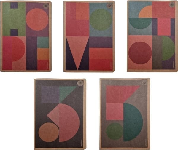 Ziemia Obiecana New Geometric grid notebook A5/80K (5 pcs.)