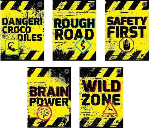 Notebook A5/80K, checkered Signs (10 items)