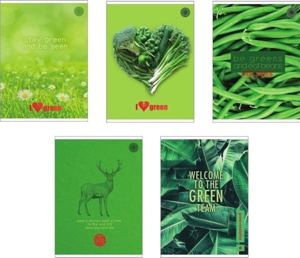Notebook A5/60K Think Green line (10 items)