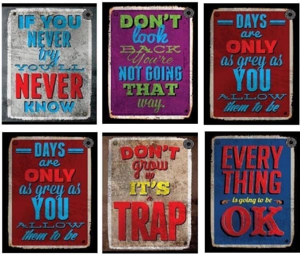 Notebook A5/80K checkered Vintage Boards (10 pcs)