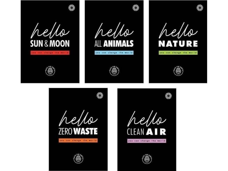 Notebook A5/96K grid Earth 2 (5pcs)