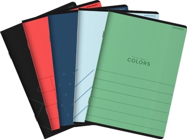 Notebook A5/60K checkered Top Colors (10 pcs.)