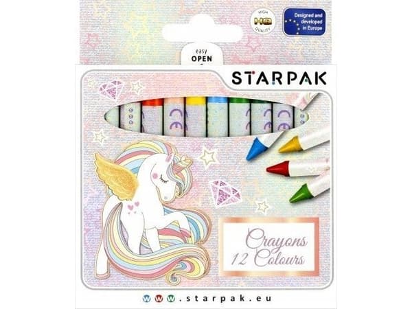 Starpak voksstifter 12 farger
