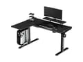 Pikkukuva 2 / 5: Reguliuojamo aukščio kampinis žaidimų stalas Ultradesk Winger LED RGB, Juodos spalvos