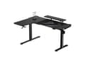 Pikkukuva 1 / 5: Reguliuojamo aukščio kampinis žaidimų stalas Ultradesk Winger LED RGB, Juodos spalvos