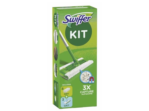 Swiffer 8001841276113, Engångsmopp, duk, Vit, 11 styck, 320 mm, 130 mm, 80 mm
