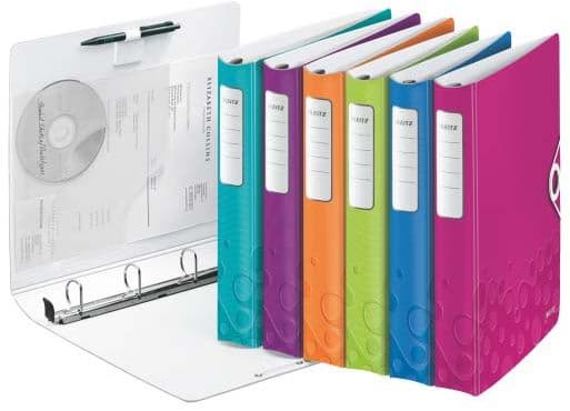 Ringperm Leitz WOW PP 4DR/30mm rosa - (5 stk.)