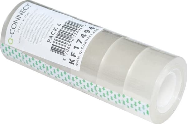 QCONNECT Office tape 24mm x 30m 8 pcs transparent 6 pcs