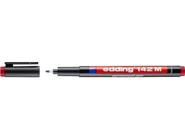 Edding 4-142002, Rød, Fint, Sort, Rund, 1 mm, 141 mm
