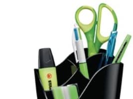 Borddispenser Cep Ellypse GreenSpirit, af genbrugsmasteriale, 4 rum, sort