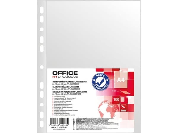 Kontorprodukter KONTORPRODUKTER dokumentomslag, PP, A4, ertegrønn, 50 mikron, 100 stk.