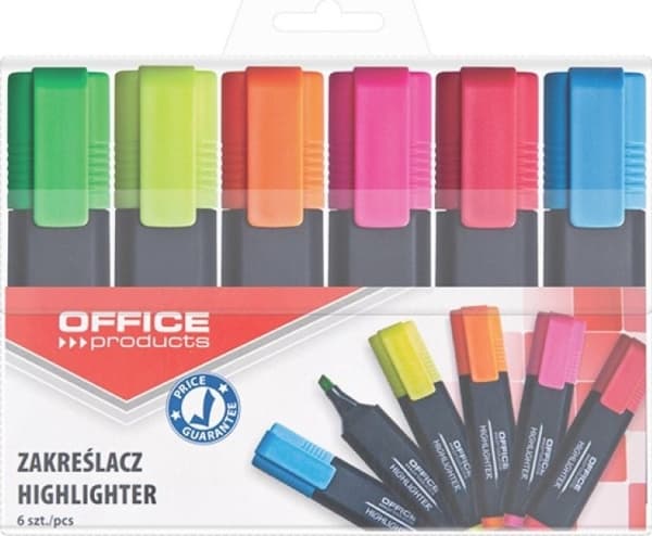 Kontorprodukter Highlighters 6 farger