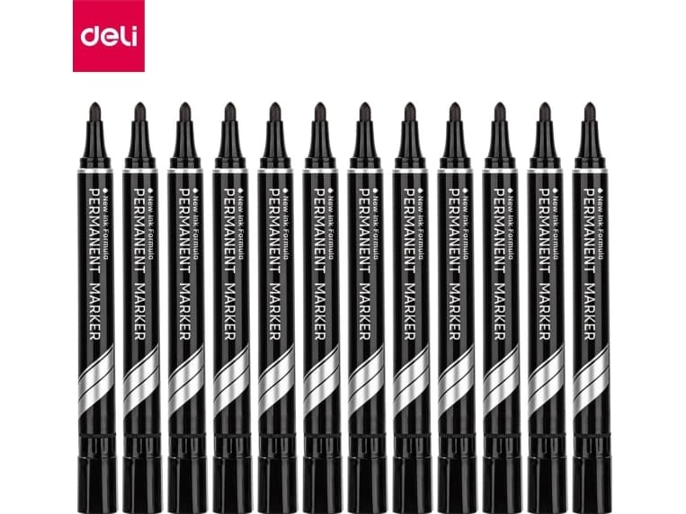 Deli DELI PERMANENT MARKER U10020 BLACK ROUND 1.5MM