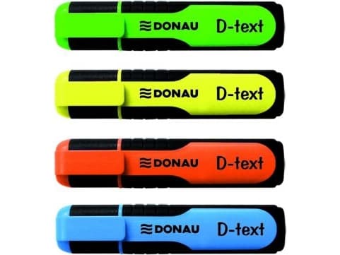 Donau Highlighter, textmarker set. 4 pcs. In a case (14K122X)