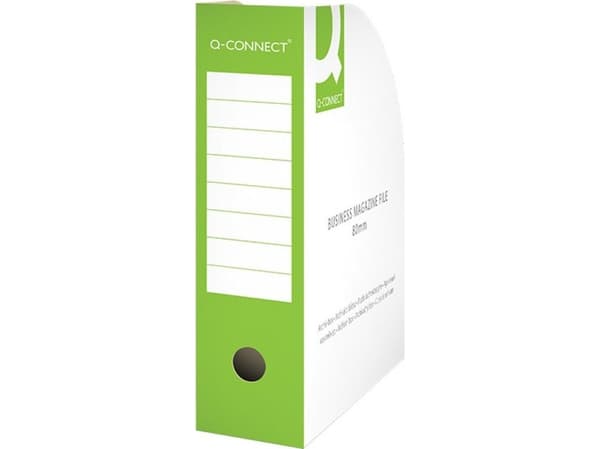 Q-Connect asiakirjalaatikko Q-CONNECT, pahvi, avoin, A4/80mm, vihreä