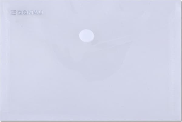 Donau Envelope DONAU folder with clasp, PP, A6, 180 micron, transparent