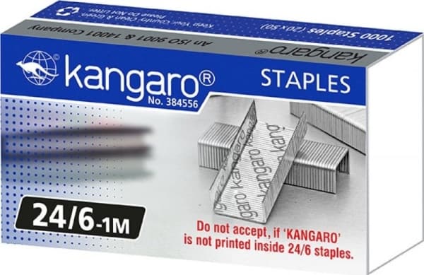 KANGARO Häftklamrar, nr 24/6-1M, 1000 st.