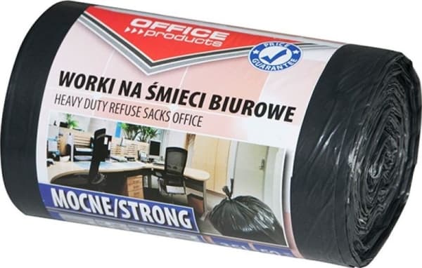 Office Products Office garbage bags, OFFICE PRODUCTS, strong (LDPE), 35l, 50pcs, black