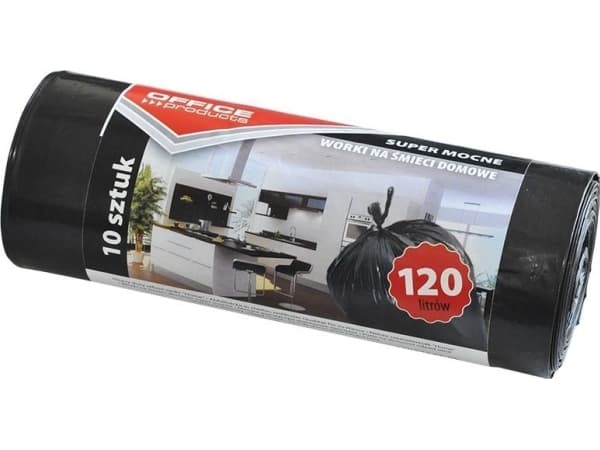Kontorprodukter KONTORPRODUKTER husholdningsavfallsposer, supersterke (LDPE), 120l, 10 stk., sortering
