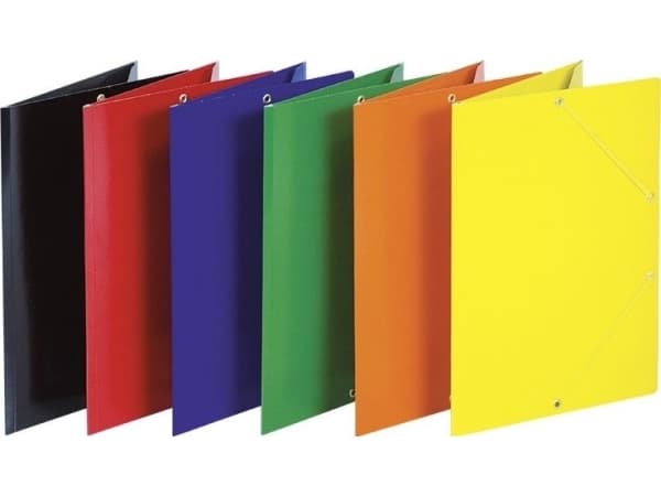 Donau Folder with elastic DONAU, cardboard, A4, 400gsm, 3-fold, green