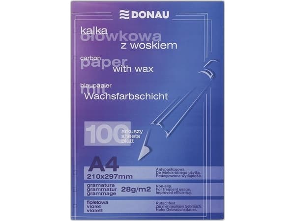 DONAU KYNÄTEIPPI VAHALLA, A4, 100 PAKKAUSTA, PURPPURA 1923100PL-23