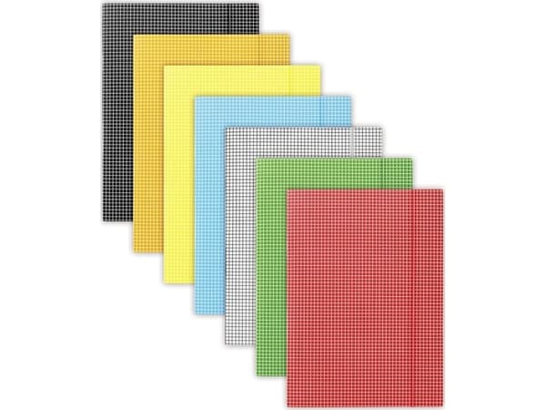 Donau Folder with elastic DONAU, cardboard, A4, 400gsm, 3 compartments, red checkered