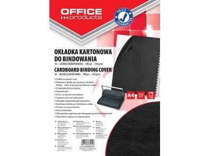 Toimistotuotteet Okładki Do Bindowania, Karton, A4, 250 Gsm, Skóropodobne, 100 Szt., sort (20232525-05)